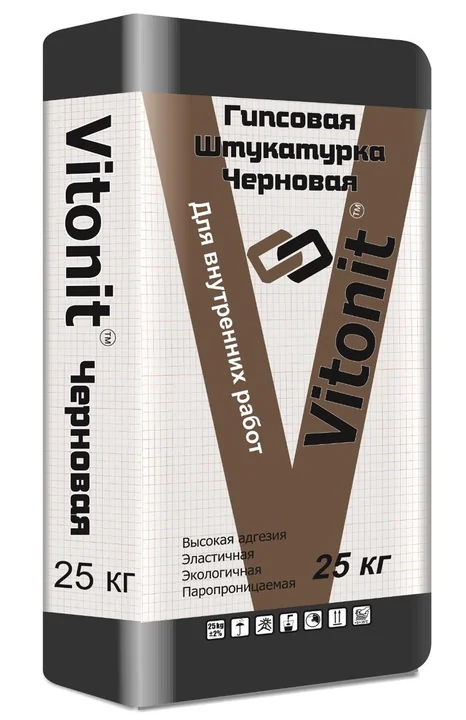 Штукатурка гипсовая черновая Vitonit Черновая 25 кг — купить в Бишкеке