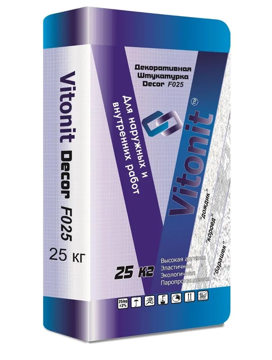 Декоративная штукатурка Vitonit Decor F025 25 кг — купить в Бишкеке
