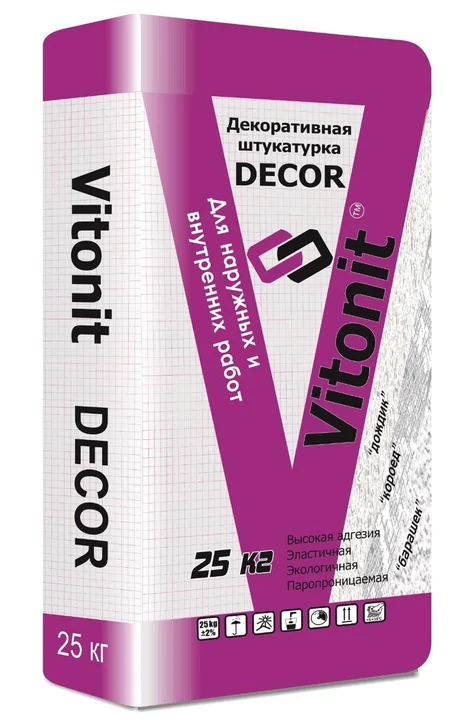 Декоративная штукатурка Vitonit Decor 25 кг — купить в Бишкеке