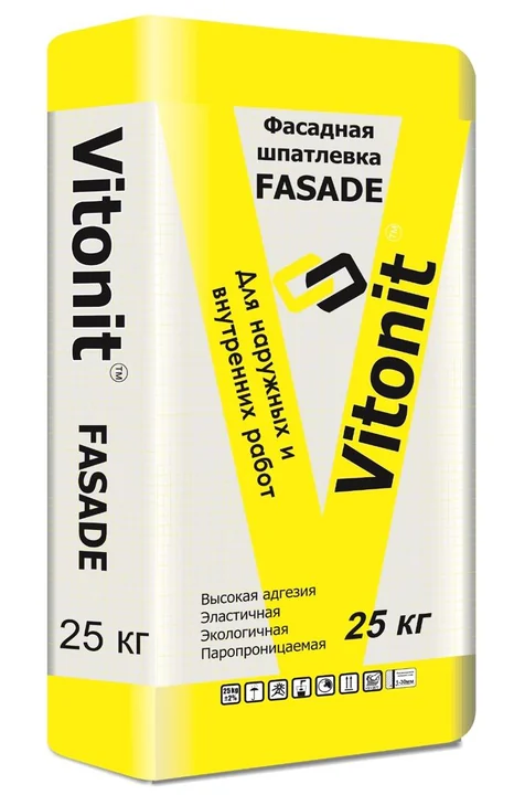 Фасадная шпатлёвка Vitonit Fasade 25 кг — купить в Бишкеке