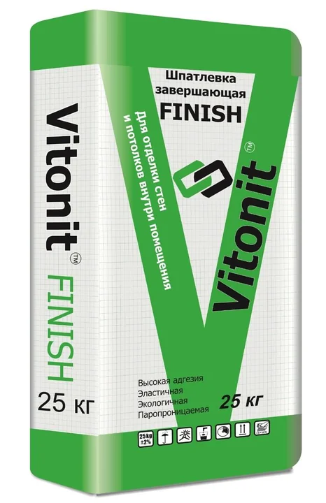 Шпатлёвка завершающая Vitonit Finish 25 кг — купить в Бишкеке
