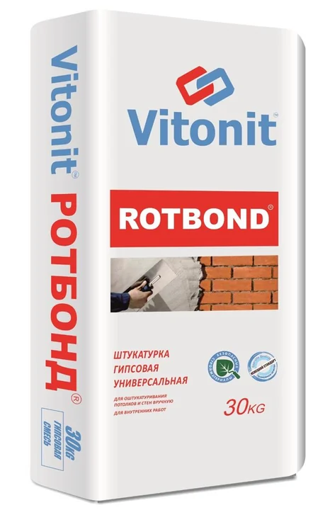 Штукатурка гипсовая универсальная Vitonit Rotbond 30 кг — купить в Бишкеке